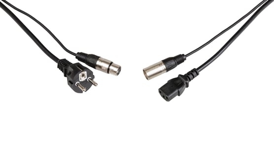 AUDIO COMBI CABLE SCHUKO/XLR-10M