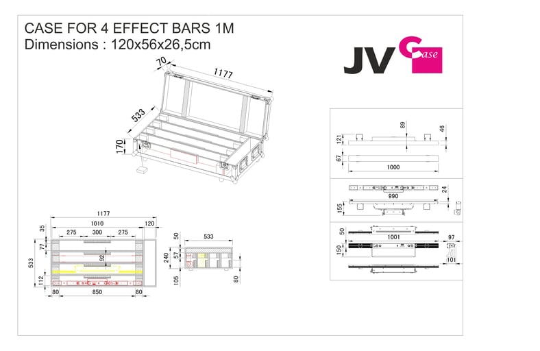 CASE FOR 4 EFFECT BARS 1M - Hover