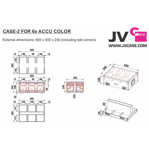 CASE-2 for 6x ACCU COLOR