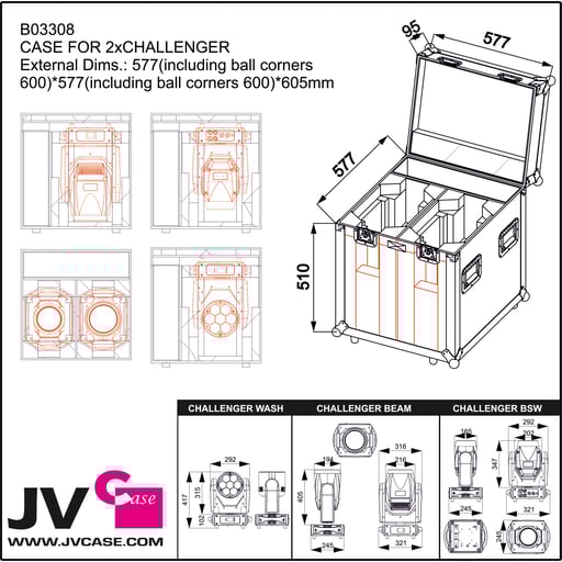 CASE FOR 2xCHALLENGER