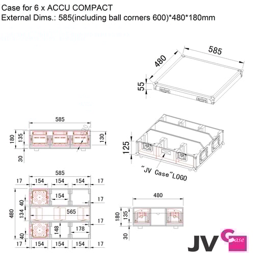 CASE FOR 6 x ACCU-COMPACT