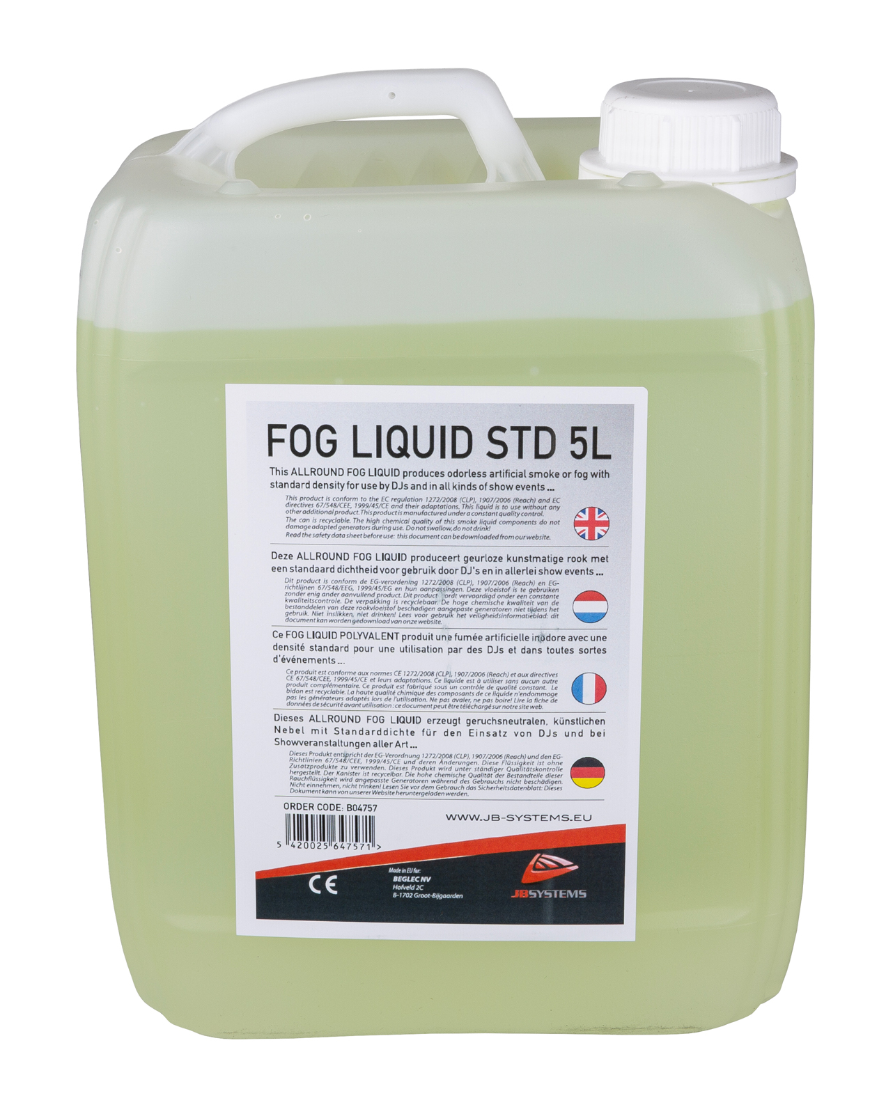 ALLROUND FOG LIQUID with standard density for use by DJs and in all kinds of show events